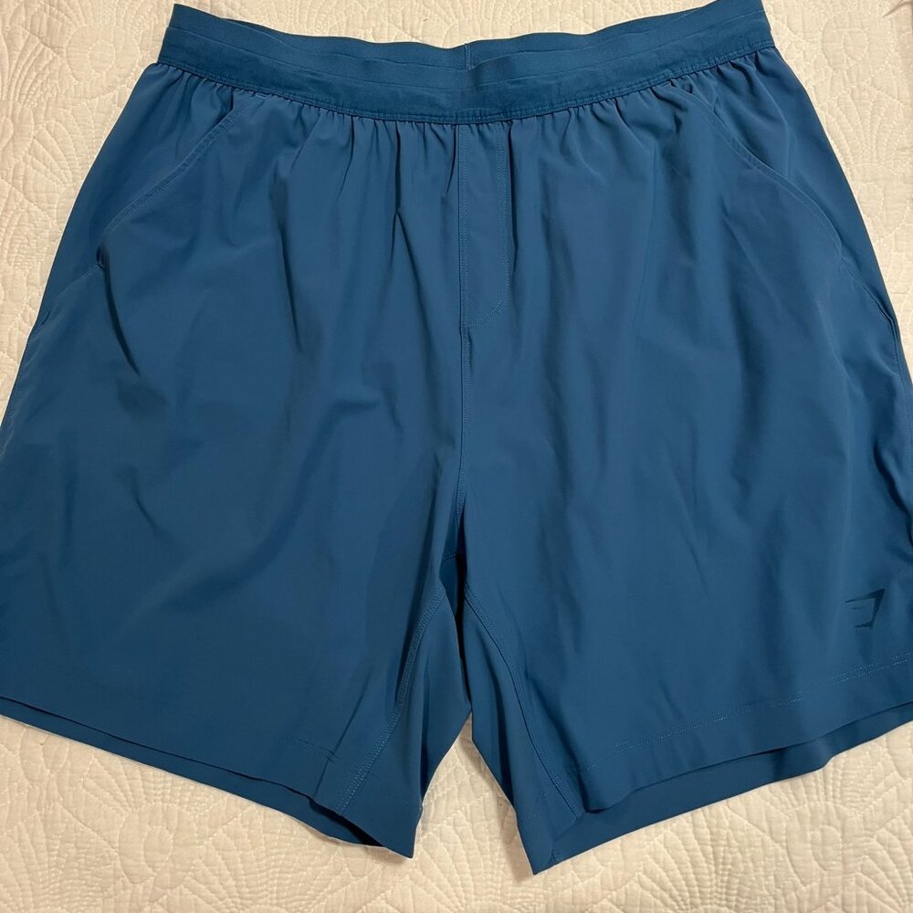 Men's Gymshark Studio Shorts - Lakeside Blue Size XL